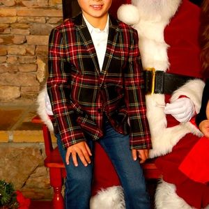 J crew boys ludlow plaid blazer size 8